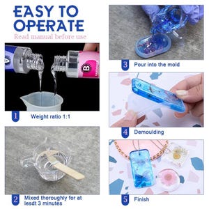 Crystal Clear Epoxy Resin Kit – High Gloss Coating & Casting for Jewelry, Art Crafts image 6