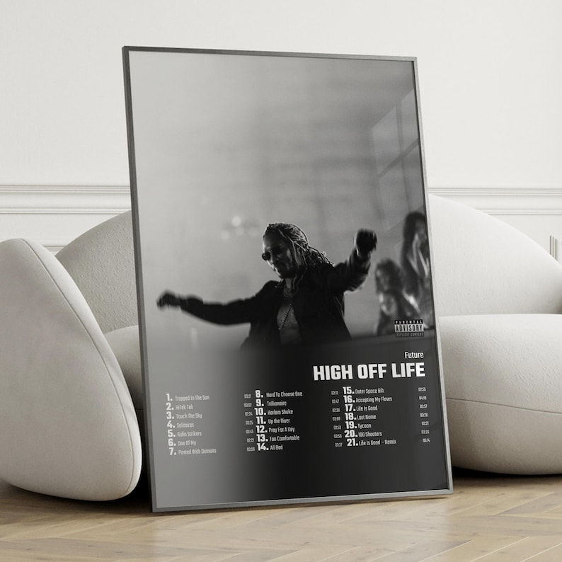 Future High off Life Album Cover Poster Wall Art, Future, High off Life