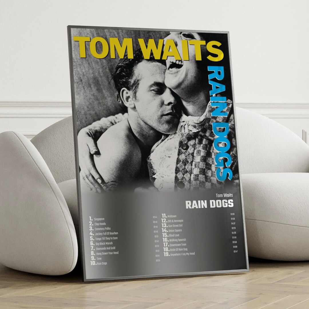 Tom Waits Rain Dogs Album Cover Poster Wall Art Tom Waits Etsy