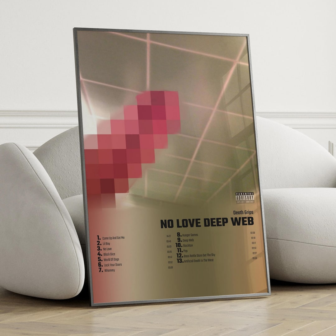 Death Grips No Love Deep Web Album Cover Poster Wall Art Etsy