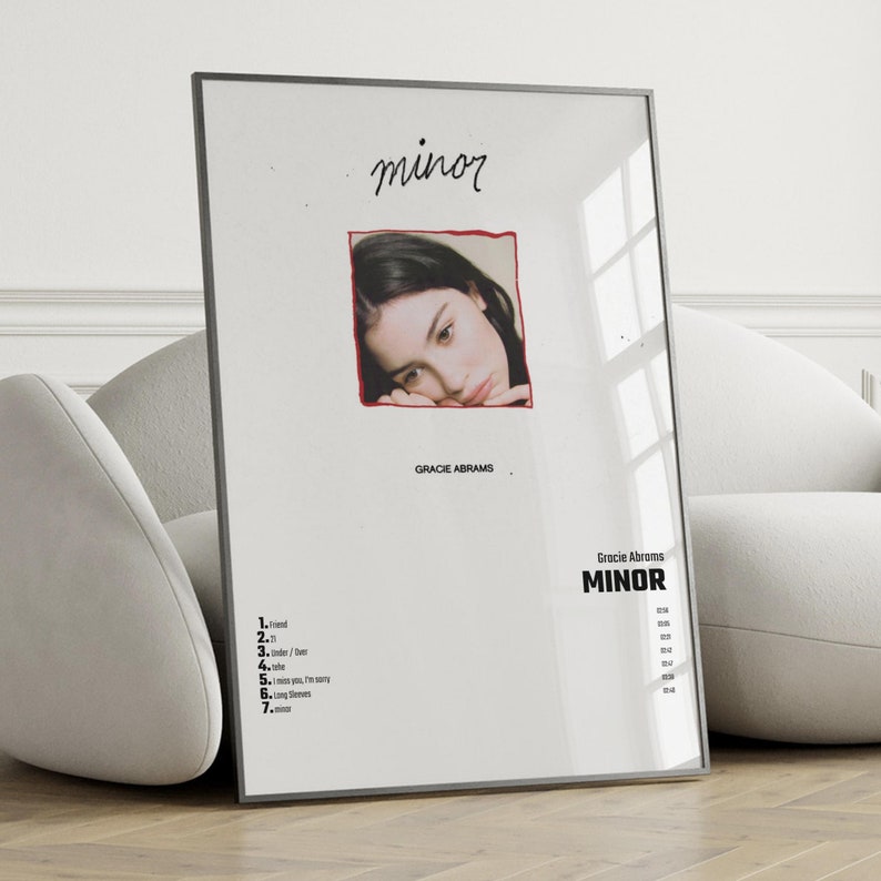 Gracie Abrams Minor Album Cover Poster Wall Art Gracie Etsy
