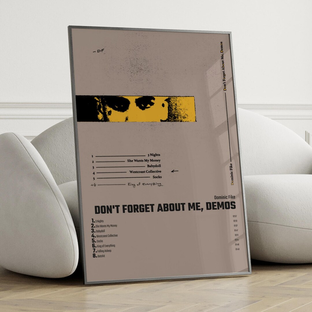 Dominic Fike Don't Forget About Me Demos Album Cover - Etsy