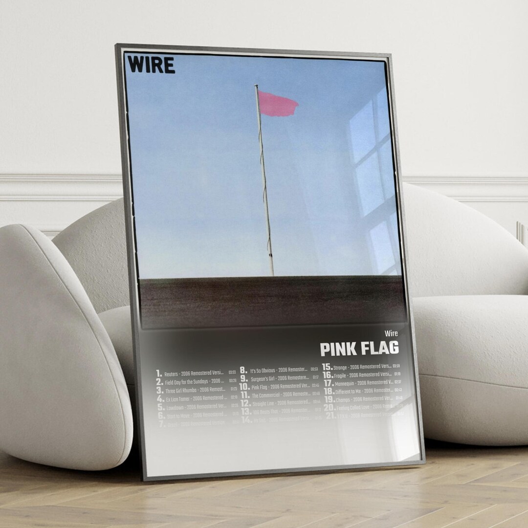 Wire Pink Flag Album Cover Poster Wall Art Wire Pink Flag Etsy