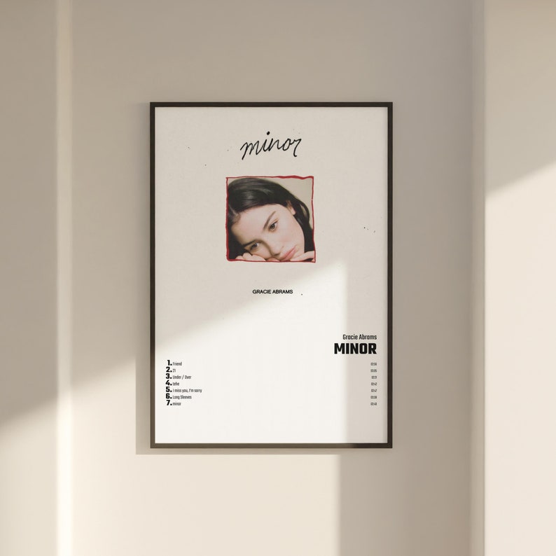 Gracie Abrams Minor Album Cover Poster Wall Art Gracie Etsy