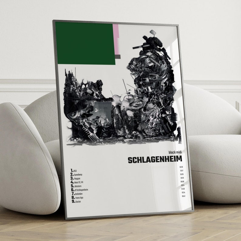 Black Midi Schlagenheim Album Cover Poster Wall Art, Black Midi
