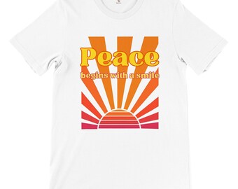 Unisex T-Shirt "Peace begins with a smile"