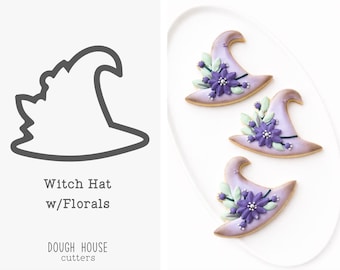 Witch Hat w/Florals Cookie Cutter