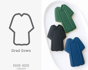 Grad Gown Cookie Cutter