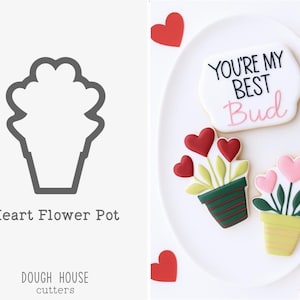 Heart Flower Pot Cookie Cutter