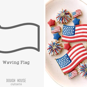 Waving Flag Cookie Cutter