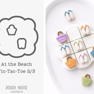 At the Beach Tic-Tac-Toe S/3 Cookie Cutter