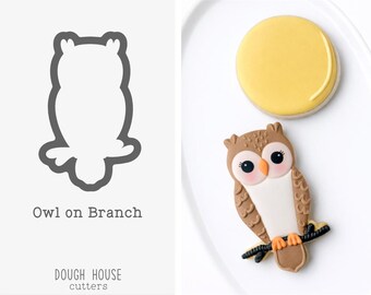 Owl on Branch Cookie Cutter