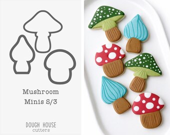 Mushroom Minis S/3 Cookie Cutters
