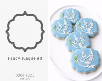 Fancy Plaque #8 Cookie Cutter