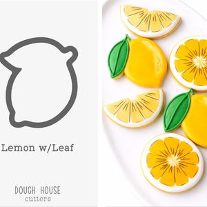 Lemon w/Leaf Cookie Cutter