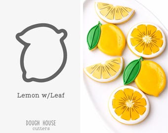 Lemon w/Leaf Cookie Cutter