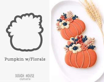 Pumpkin w/Florals Cookie Cutter