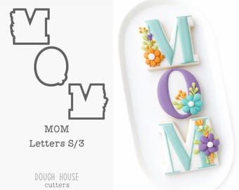 MOM Letters S/3 Cookie Cutters