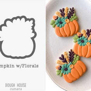 Pumpkin w/Florals Cookie Cutter