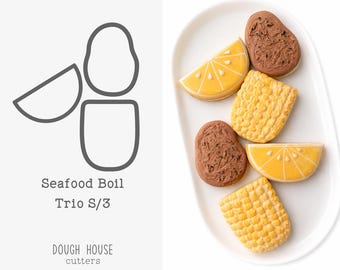 Seafood Boil Trio S/3 Cookie Cutters
