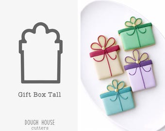 Gift Box Tall Cookie Cutter