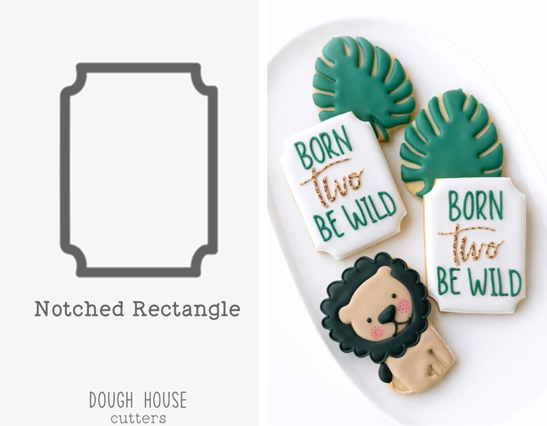 Notched Rectangle Cookie Cutter - Etsy