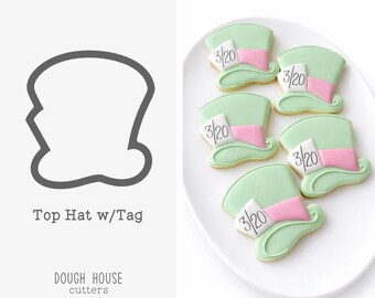 Top Hat w/Tag Cookie Cutter