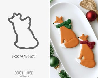 Fox w/Scarf Cookie Cutter