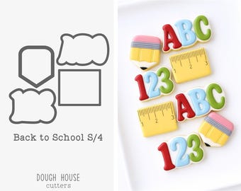 Back to School S/4 Cookie Cutters