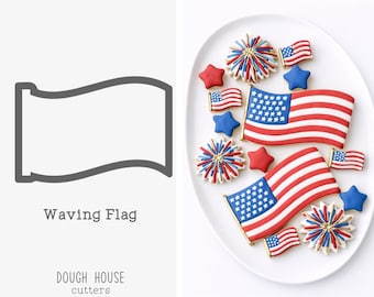 Waving Flag Cookie Cutter