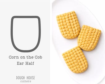 Corn on the Cob Ear Half Cookie Cutter