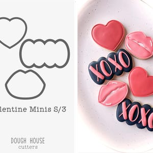 Valentine Minis S/3 Cookie Cutters
