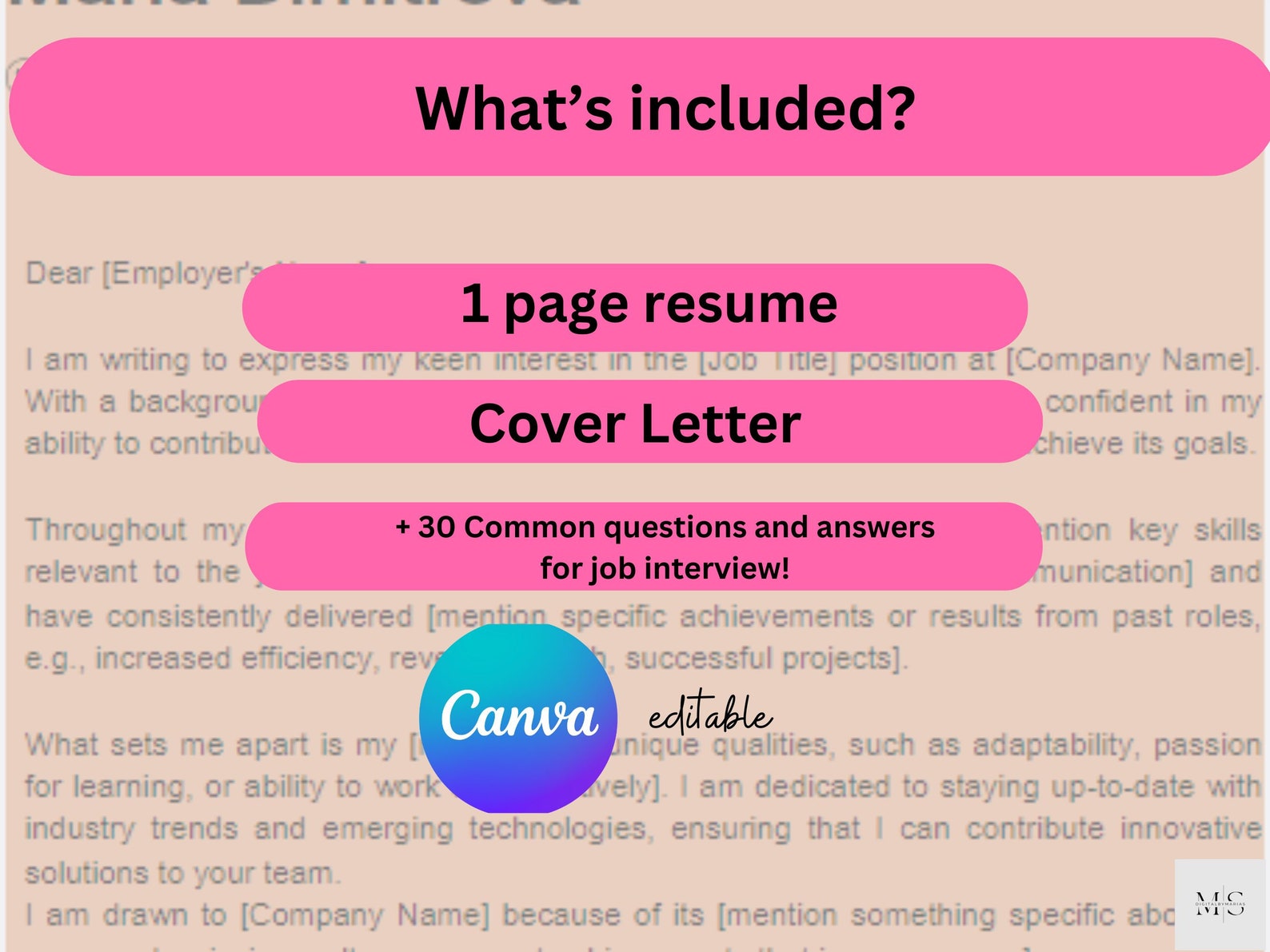 CV Template, Resume Template, Professional CV, Modern Design, Job ...