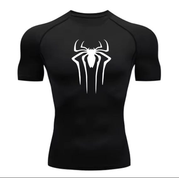 SpiderMan Themed Compression Shirt: Gym Workout Tee