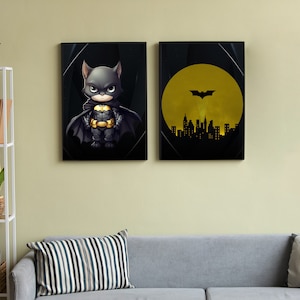Spider-Man Leinwandbilder Fürs Kinderzimmer – 3er Set Im Schwarz-Weiß-Stil, Superhelden-Deko Für Jungs, 30,5 X 40,6 Cm