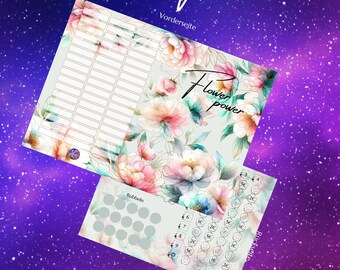 Flower Power A5 Klappkarte