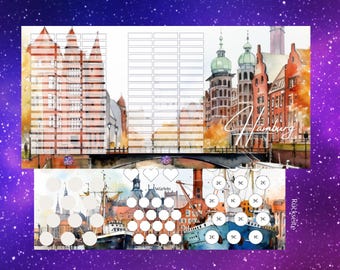 Hamburg A5 3-folding map