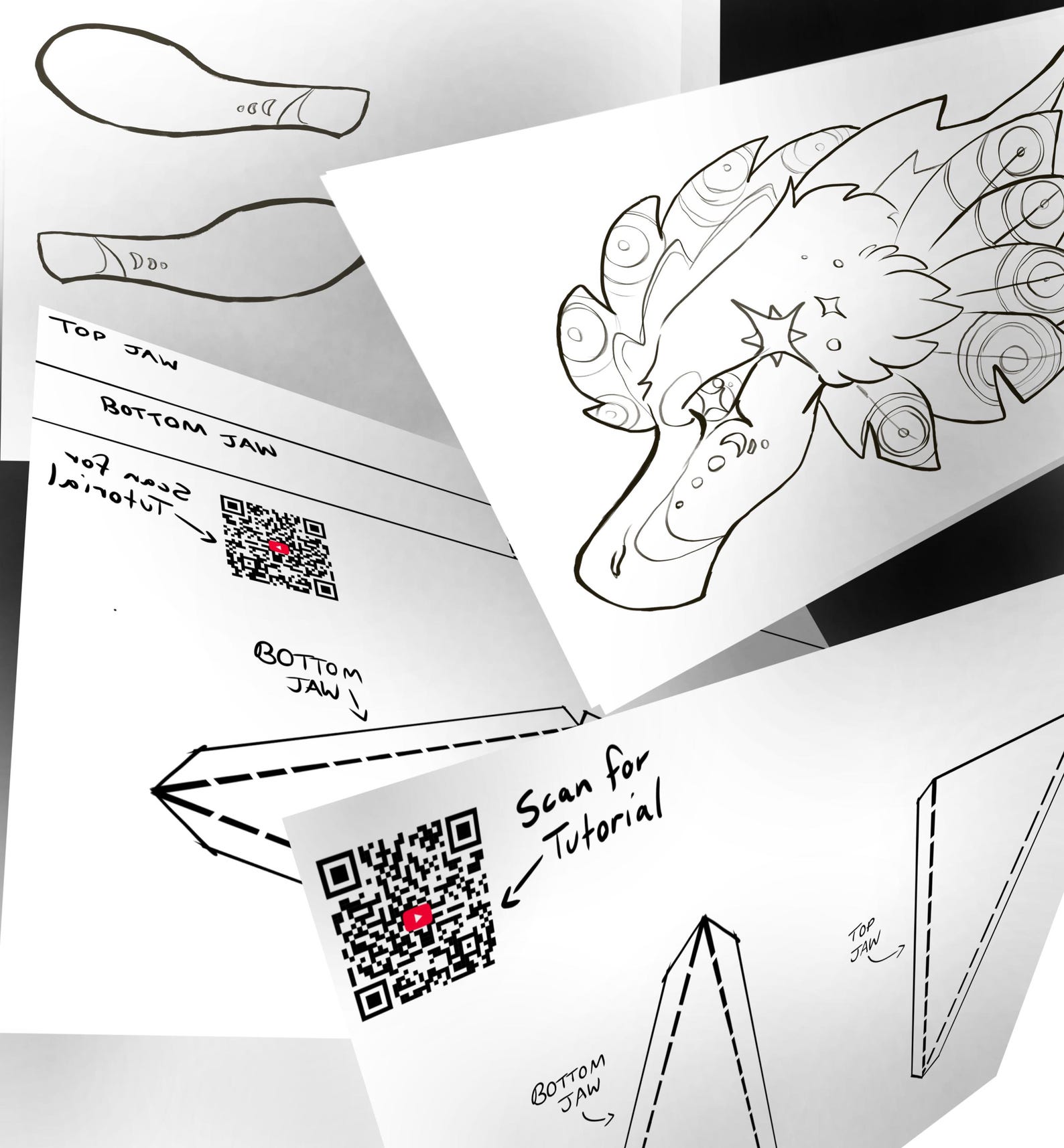 Printable Paper Dragon Kit 2 - Etsy
