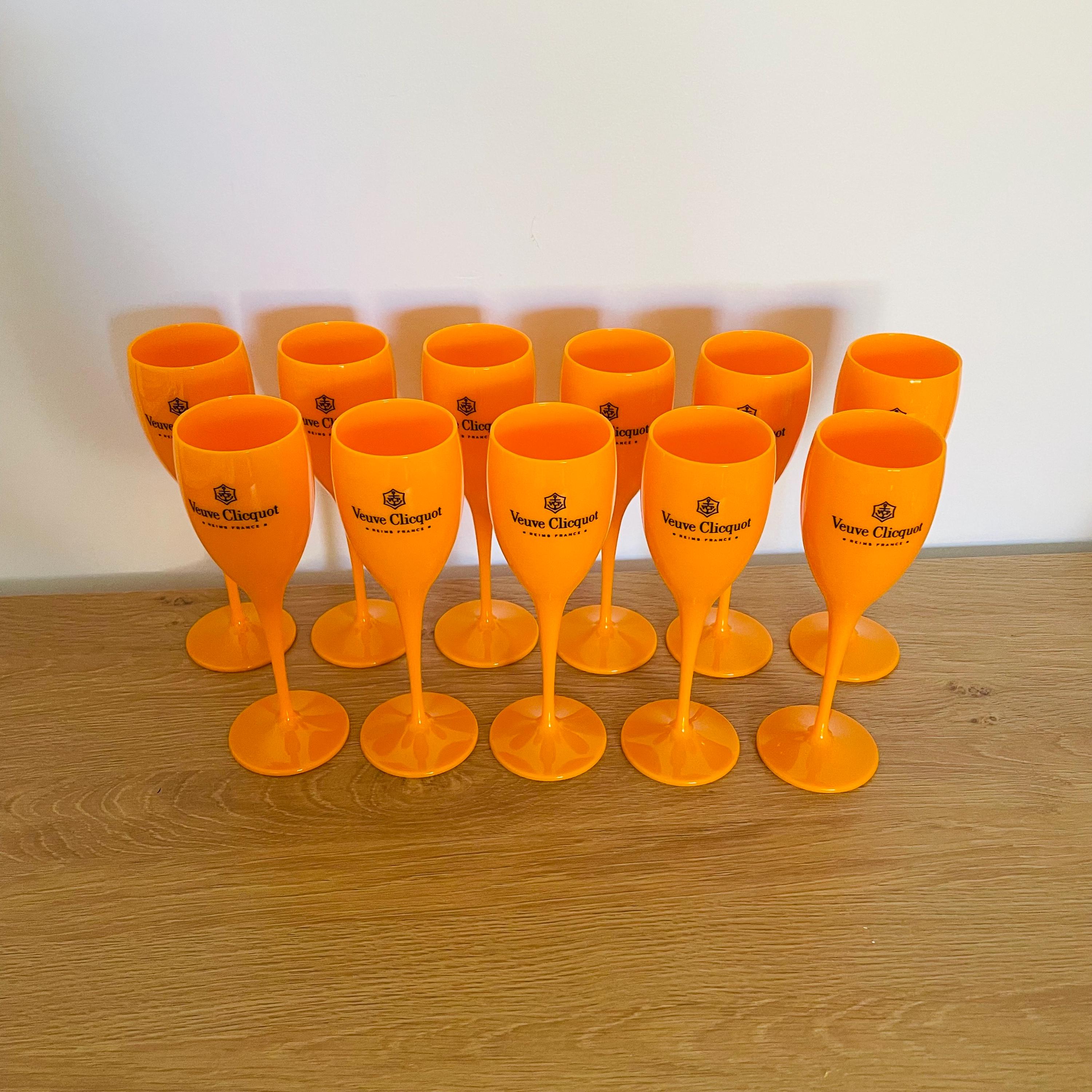 Veuve Clicquot 6 Flûtes à Champagne Trendy En Polycarbonate - Verres Piscine