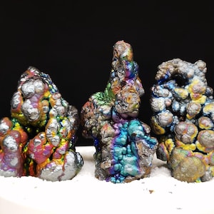 330) Rainbow Color Iridescent Goethite  ( 3 pcs ) 105g