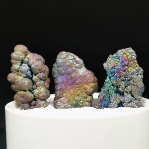 380) Regenbogenfarbener, irisierender Goethit (3 Stück) 80 g