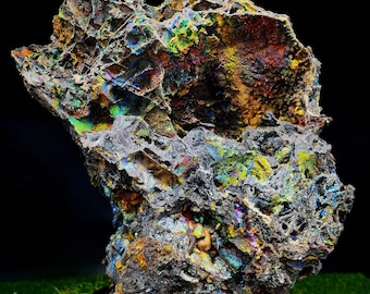 114)Top Premium Huge Rainbow Color Iridescent Goethite ,Rare , Hematite , 100% natural  ( 7kg ) nice pieces