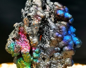 68) Blue-Green Pink Color Iridescent Goethite ,100% natural ,Mineral Specimens , Hematite (81g)