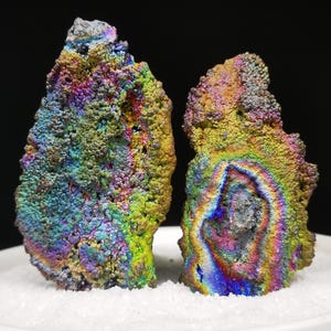 284) Rainbow Color Iridescent Goethite  ( 2 pcs ) 74g