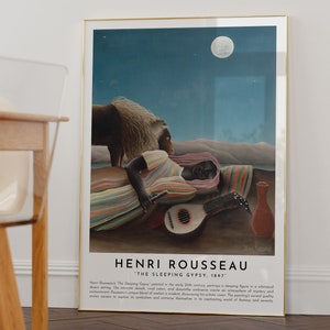El gitano durmiente, Henri Rousseau, pintura famosa, póster de pintura, arte moderno de pared, impresión artística, póster artístico con descripción