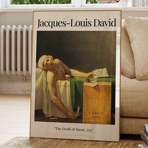 The Death of Marat, Jacques Louis David, Famous Painting, Painting Poster, Modern Wall Art, Art Print