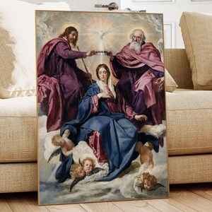 The Coronation of the Virgin, Diego Velázquez, Famous Painting, Painting Poster, Modern Wall Art, Art Print