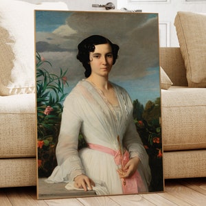 Alexandre Cabanel Painting: Mademoiselle Louise Mares Portrait (Digital Download)