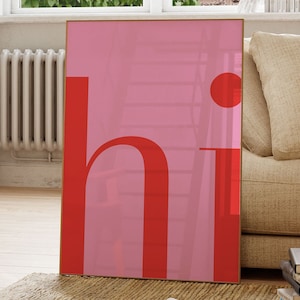 Hi Typography Print: Bold Black Statement Art (Digital Download)