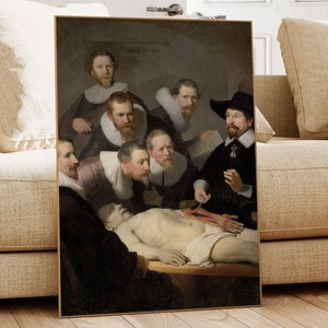 Rembrandt&#39;s Anatomy Lesson Print: Vintage Fine Art (Digital Download)